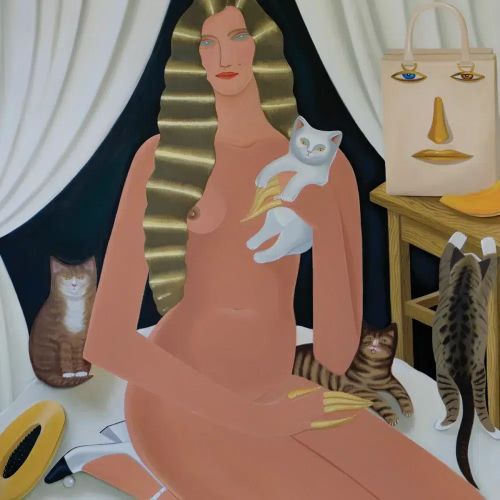 Lady with cats