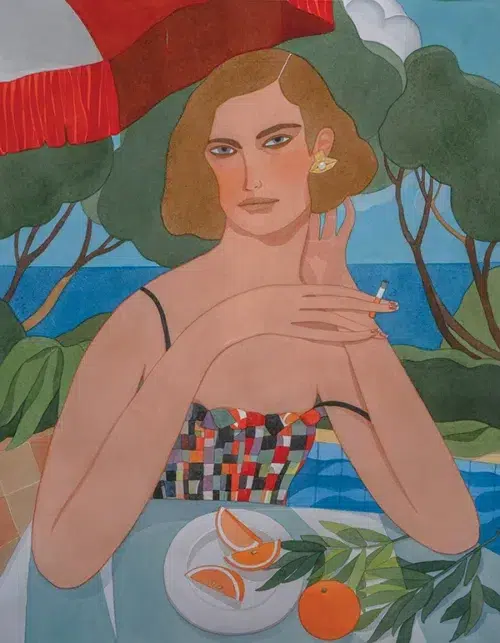 Lady with oranges