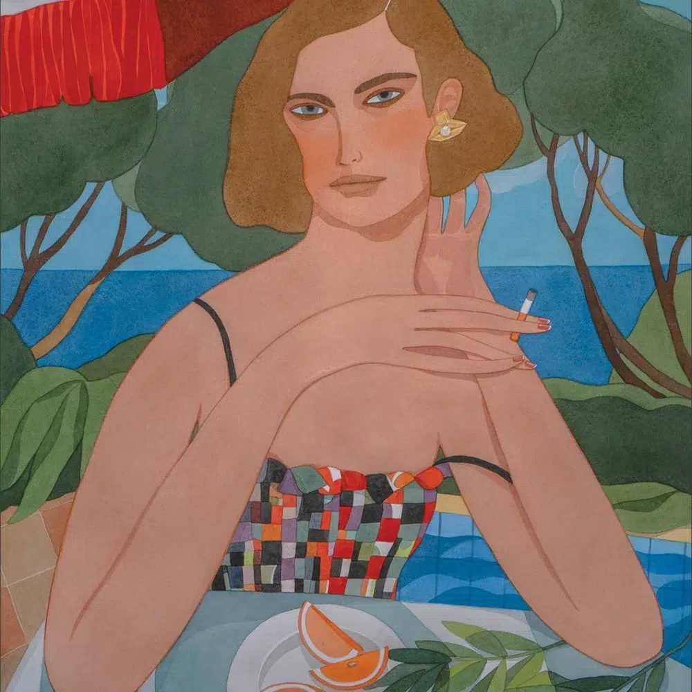Lady with oranges